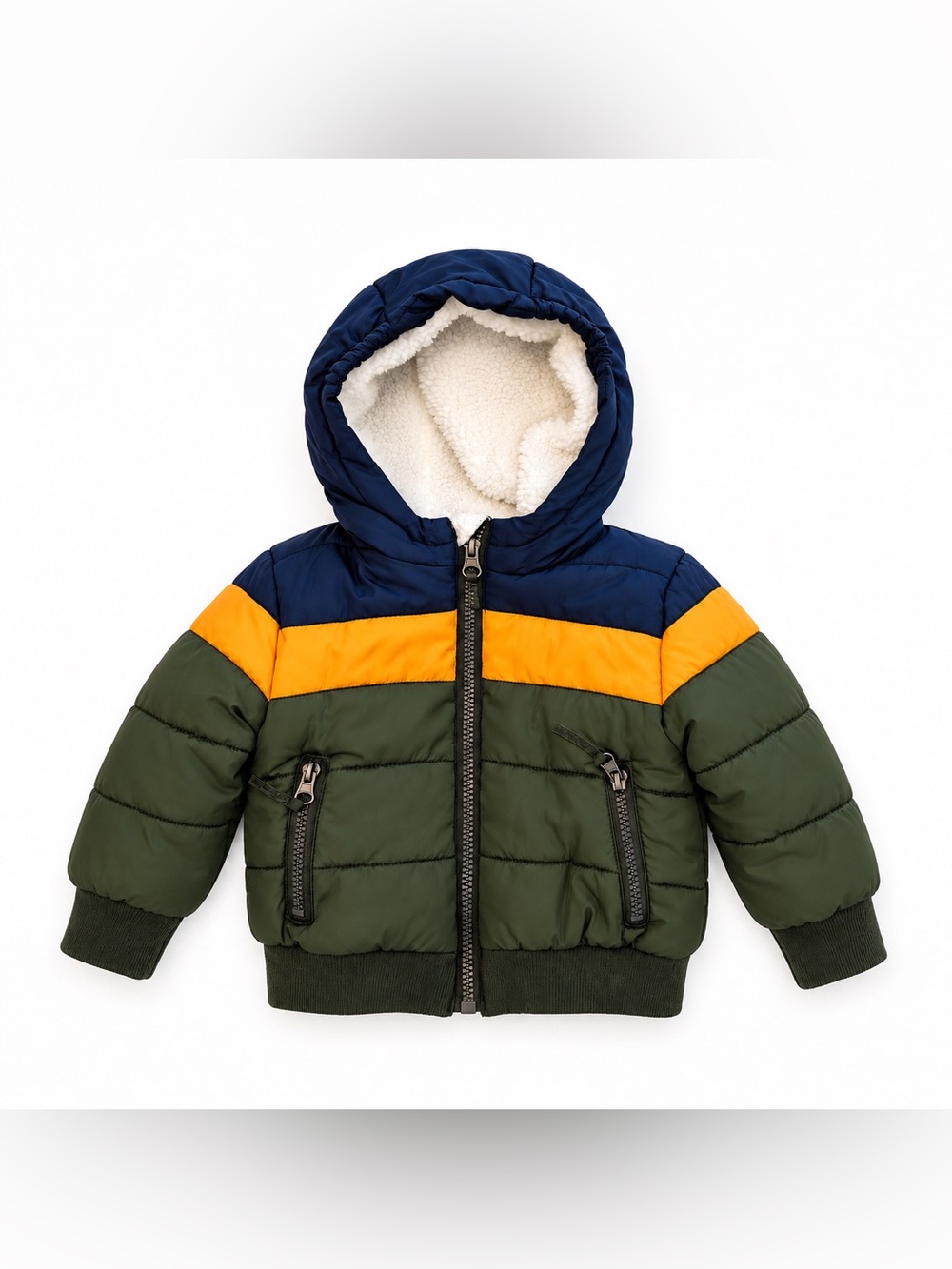 Rothschild Baby Boy 18M Hooded Puffer Jacket Fleece Lined Winter Coat